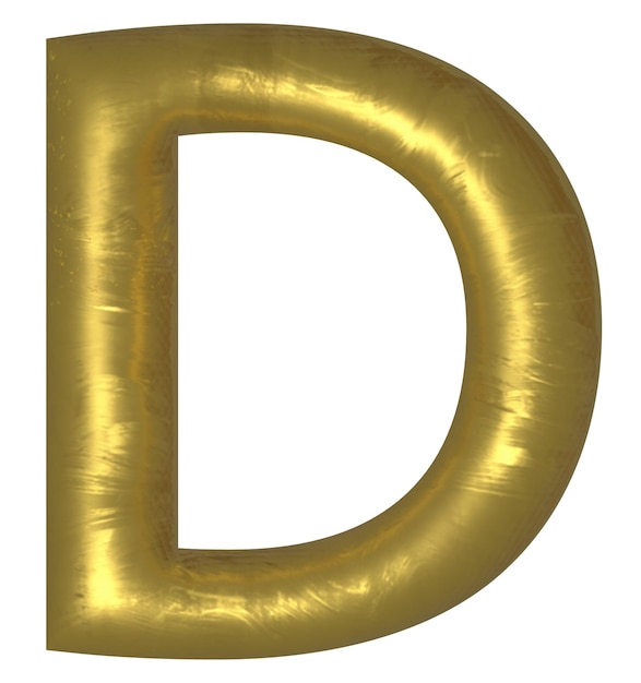 Premium Vector | Gold alphabet letter isolated letter d