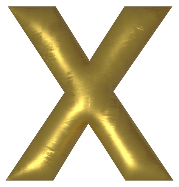 Premium Vector Gold Alphabet Letter Isolated Letter X