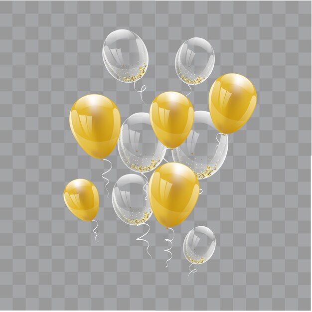 Gold balloons Vector | Premium Download