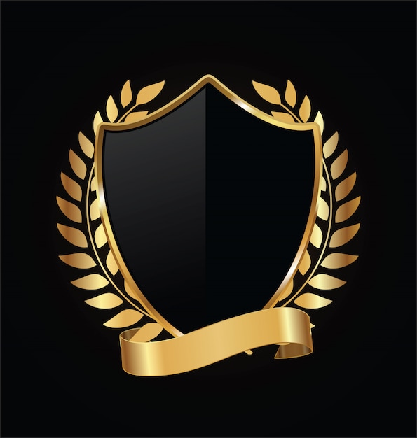 Download Free Gold And Black Shield With Gold Laurels Premium Vector Use our free logo maker to create a logo and build your brand. Put your logo on business cards, promotional products, or your website for brand visibility.