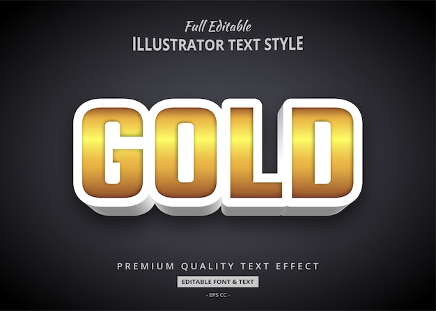Download Free Gold Bold 3d Text Style Effect Premium Vector Use our free logo maker to create a logo and build your brand. Put your logo on business cards, promotional products, or your website for brand visibility.