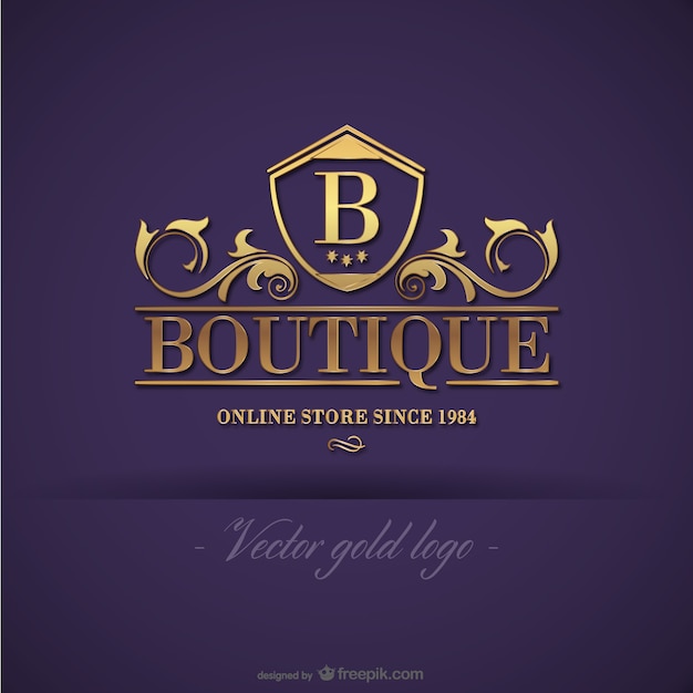 Download Free Freepik Gold Boutique Logo Design Vector For Free Use our free logo maker to create a logo and build your brand. Put your logo on business cards, promotional products, or your website for brand visibility.