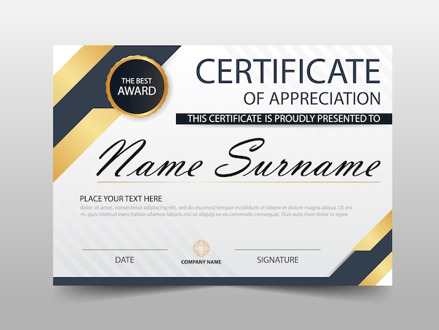 Premium Vector | Gold certificate