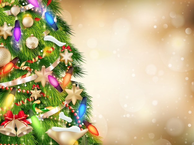 Gold christmas background. | Premium Vector