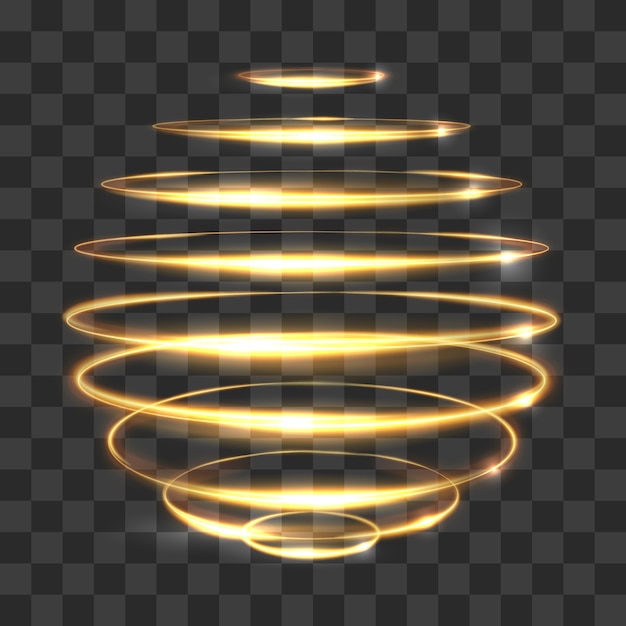 Download Gold circle light tracing effect | Premium Vector