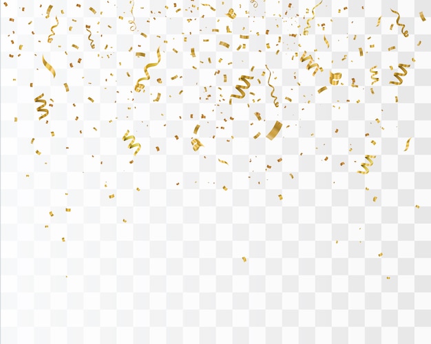 Premium Vector | Gold confetti isolated. celebrate