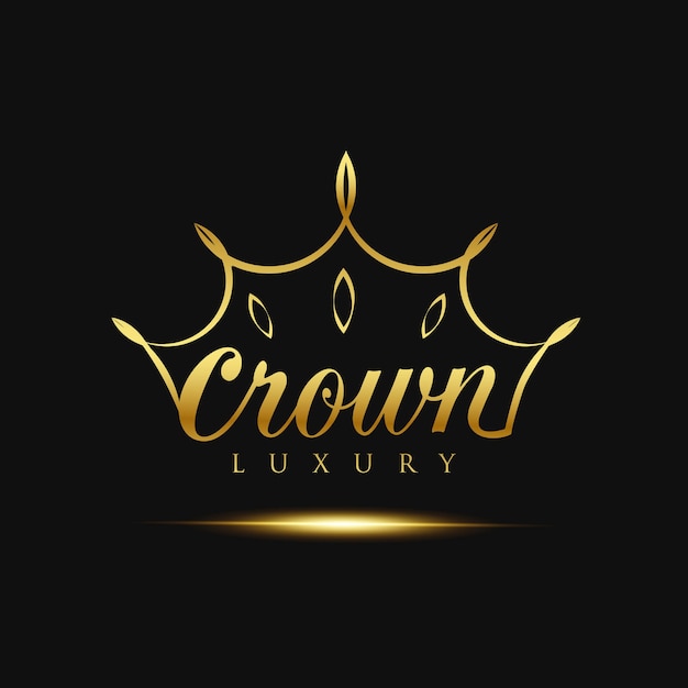 Download Free Vector | Gold crown luxury logo