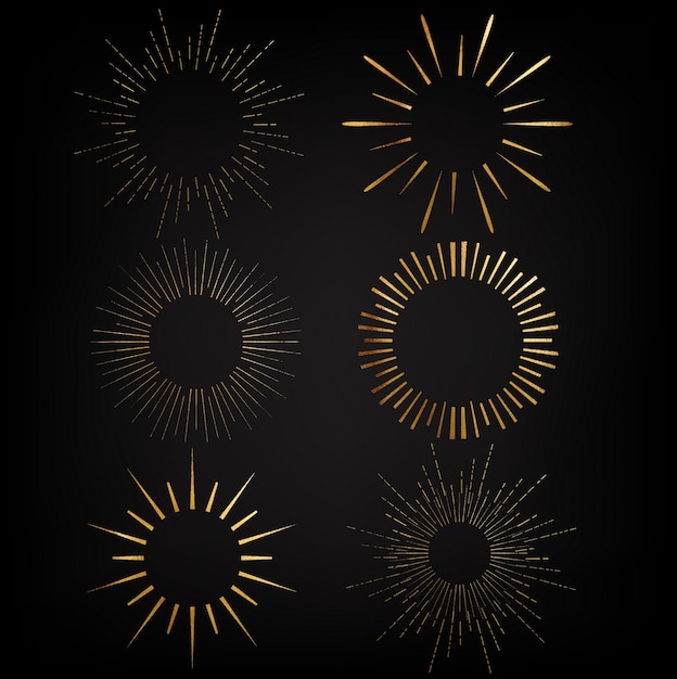 Free Vector | Gold elements