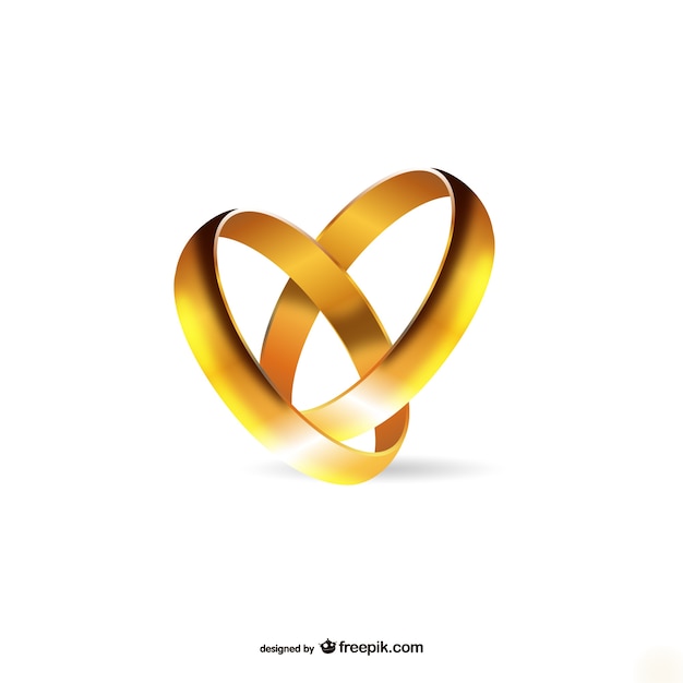 Gold engagement  rings  Vector  Free Download