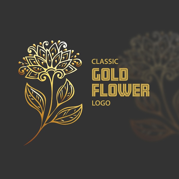 Premium Vector | Gold flower background