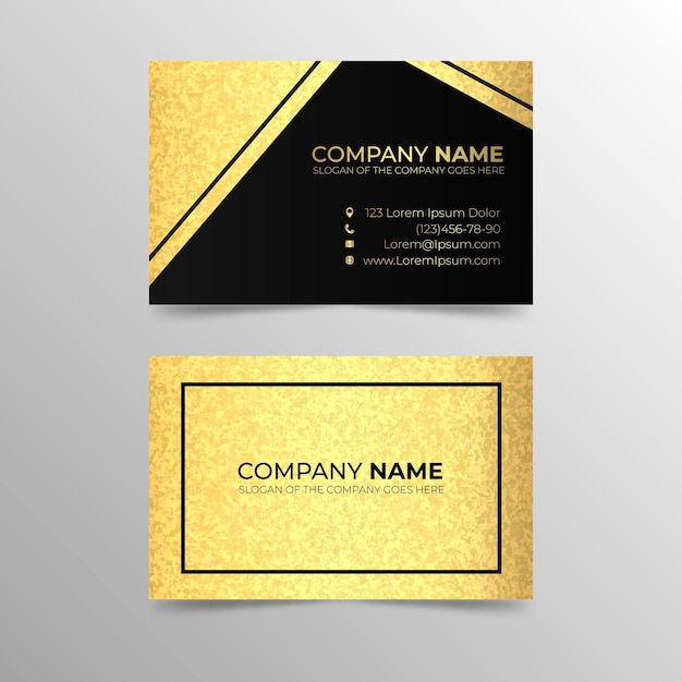 Free Vector | Gold foil business card