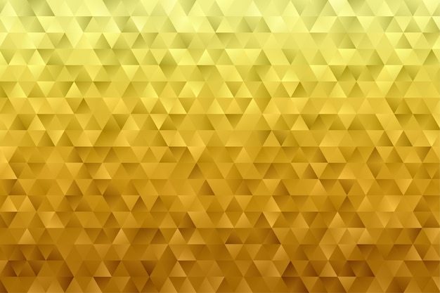ゴールドの幾何学模様 ゴールデン低ポリ背景の壁紙 プレミアムベクター