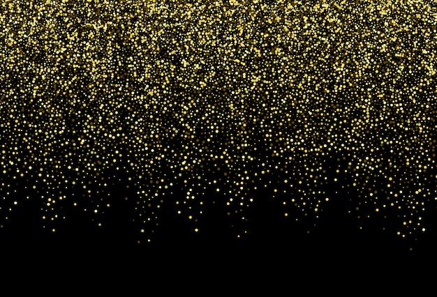 Premium Vector | Gold glitter on a black background. holiday background