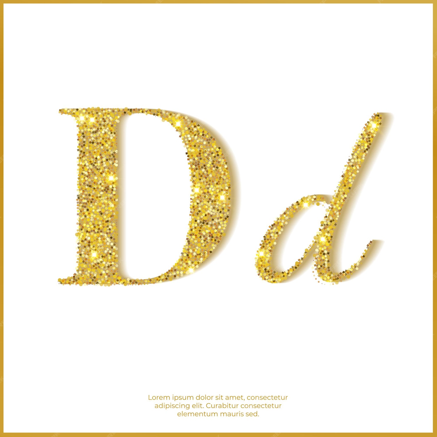 Premium Vector Gold glitter font