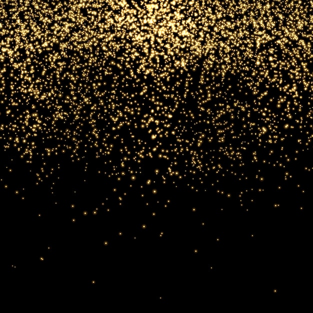 Premium Vector | Gold glitter particles background effect