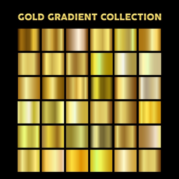 Premium Vector | Gold gradient collection