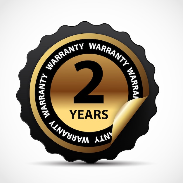 Premium Vector Gold Guarantee Sign 2 Years Warranty Label