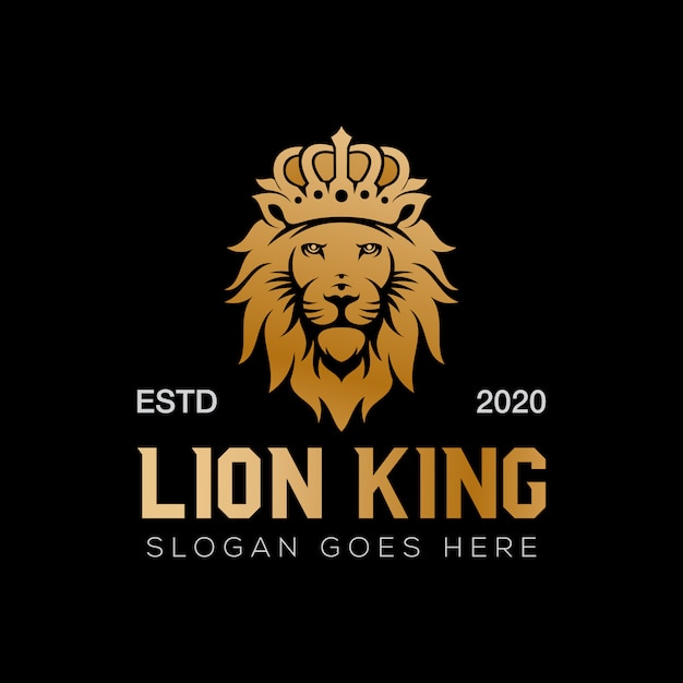 Premium Vector Gold Lion King Luxury Logo Design