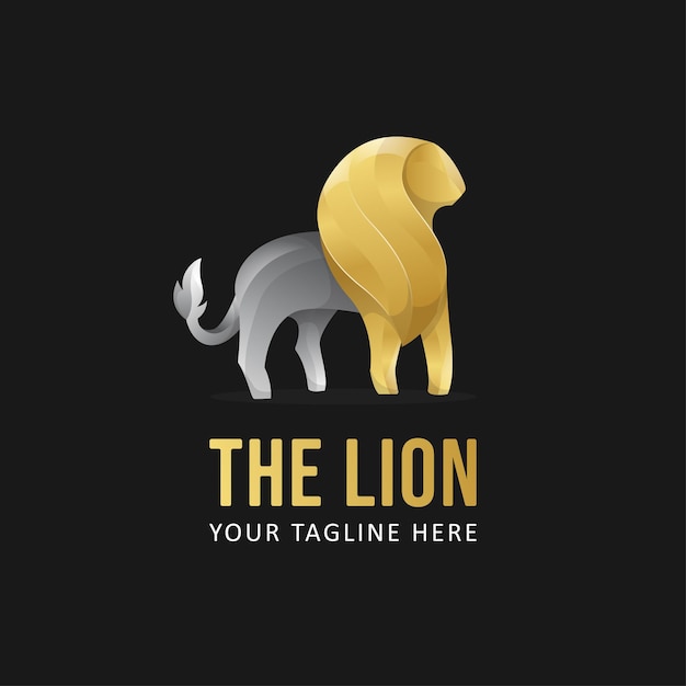 Premium Vector Gold Lion Logo Template Gradient Style Animal Logo