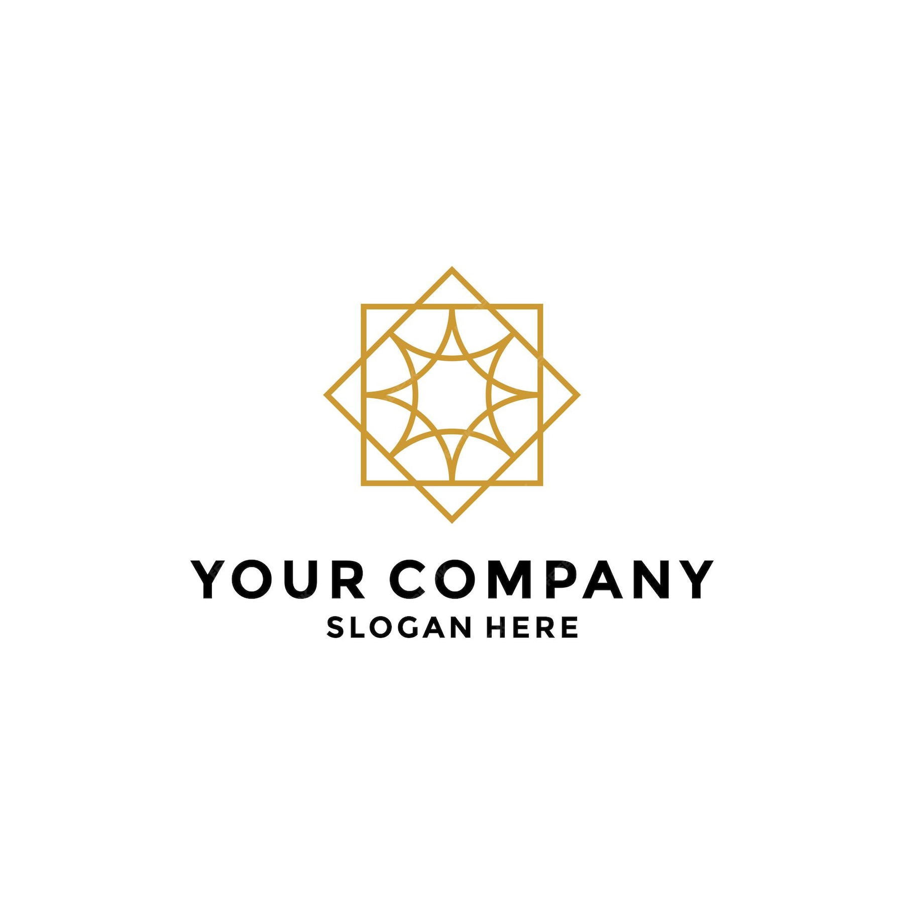 Premium Vector | Gold logo design template download