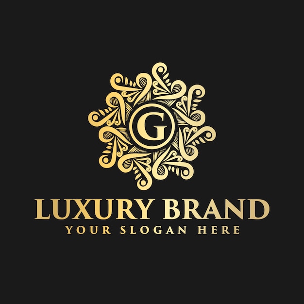 Download Free Gold Luxury Vintage Monogram Floral Decorative Logo With Letter Use our free logo maker to create a logo and build your brand. Put your logo on business cards, promotional products, or your website for brand visibility.