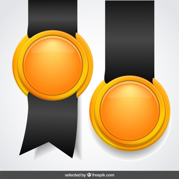 Free Vector | Gold medals pack
