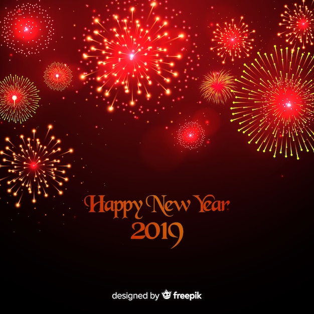 Gold new year background | Free Vector