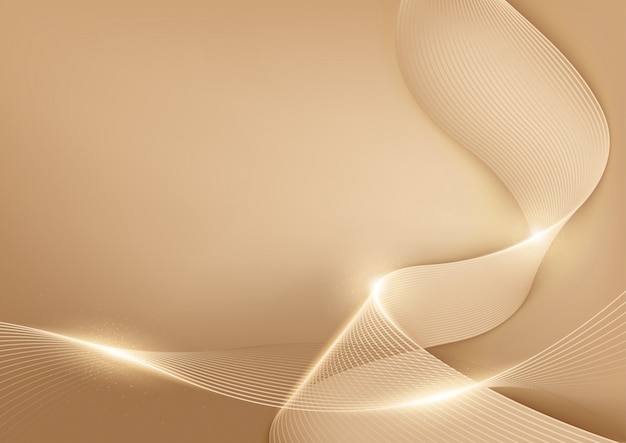 Premium Vector | Gold pastel lines abstract background