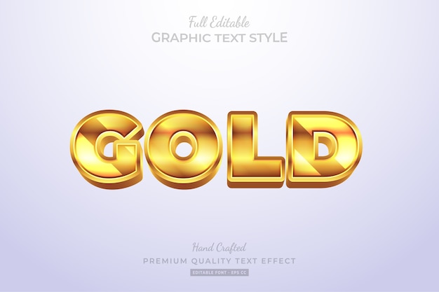 Premium Vector | Gold shine editable premium text effect