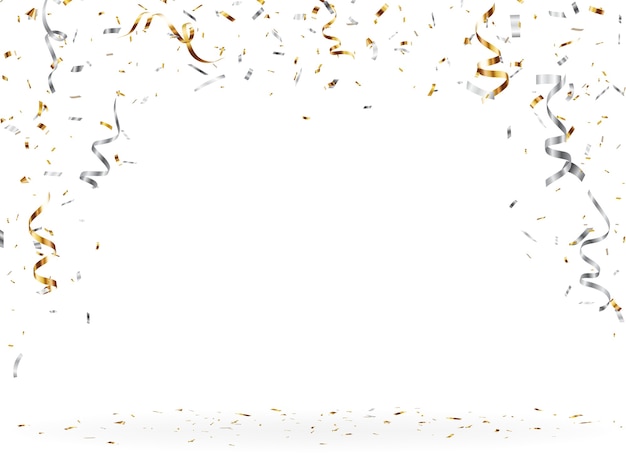 Premium Vector Gold And Silver Confetti