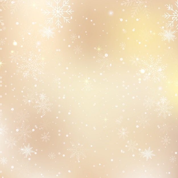 Premium Vector | Gold snowflakes background
