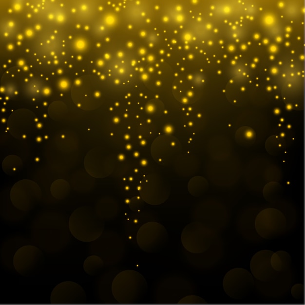 Gold Falling Glitter Background