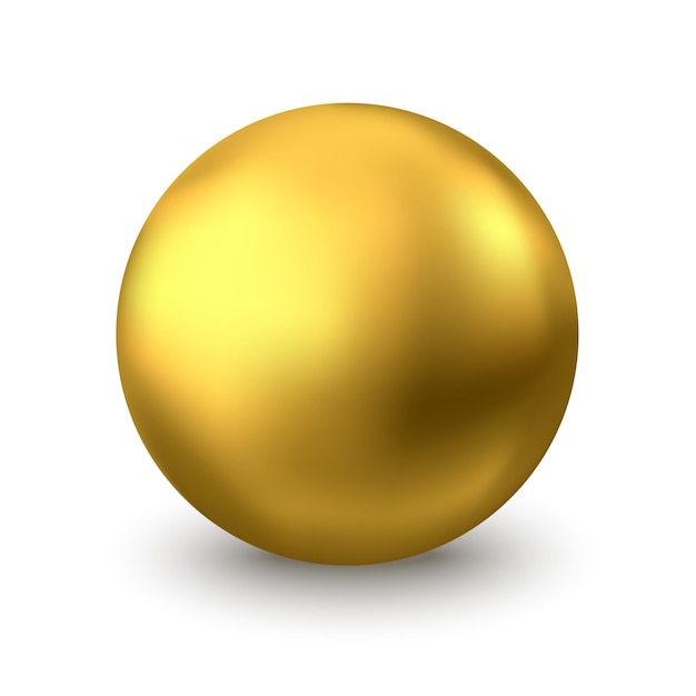 Premium Vector | Gold sphere. oil bubble isolated on white background ...