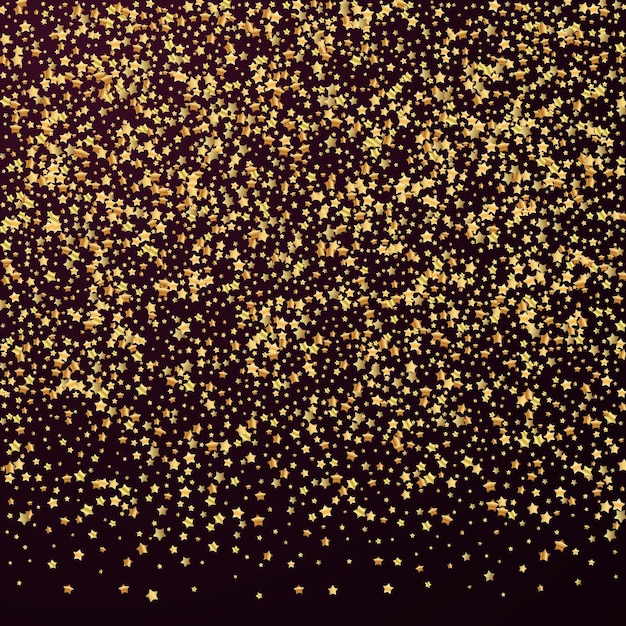 Premium Vector | Gold stars luxury sparkling confetti. scattered small ...