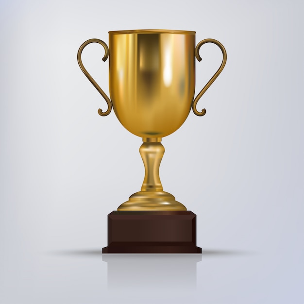 Premium Vector Gold Trophy Cup Golden Winner Trophy