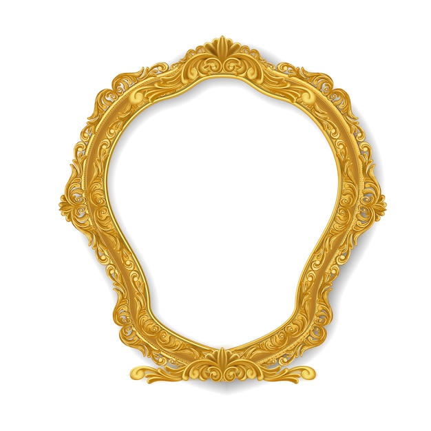 Premium Vector | Gold vintage picture frame