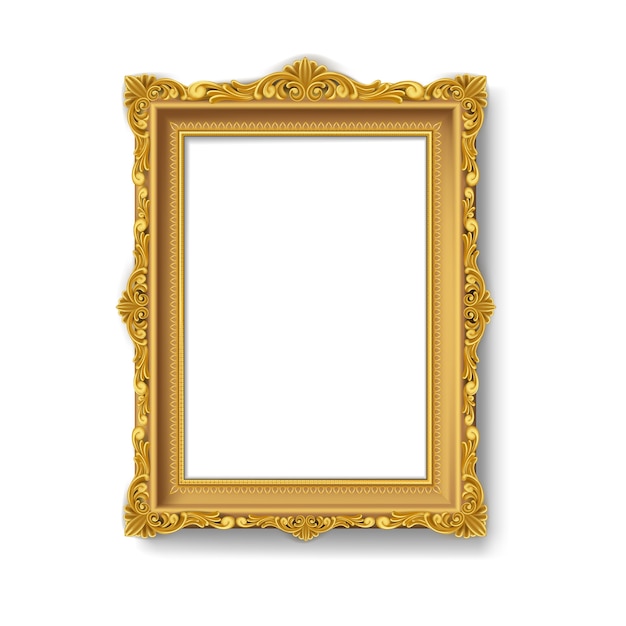 Premium Vector | Gold vintage picture frame