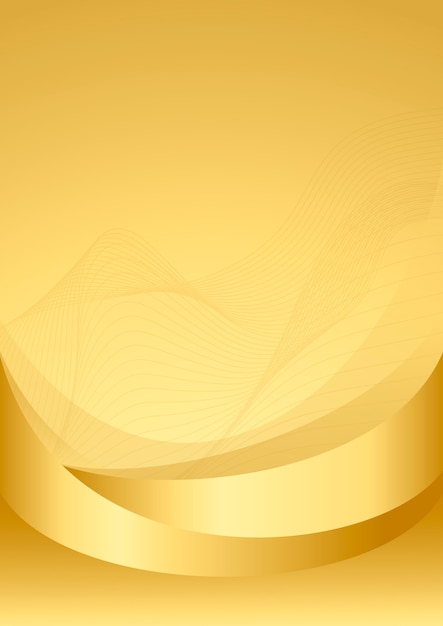 Free Vector Gold wave abstract background illustration