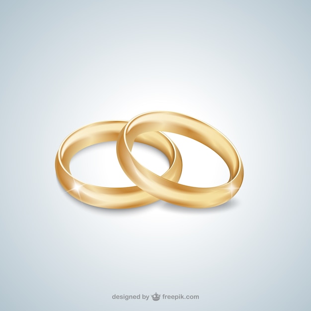  Gold wedding rings Vector  Free Download