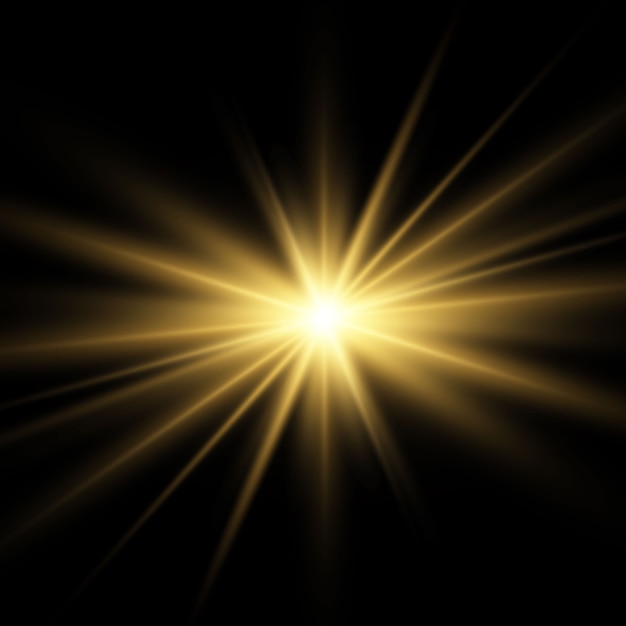 Premium Vector | Gold or white glowing light burst explosion transparent.