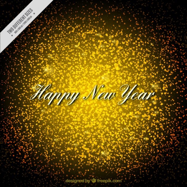 Free Vector | Golden abstract background of happy new year