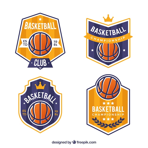 Golden and blue basketball logo
collection
