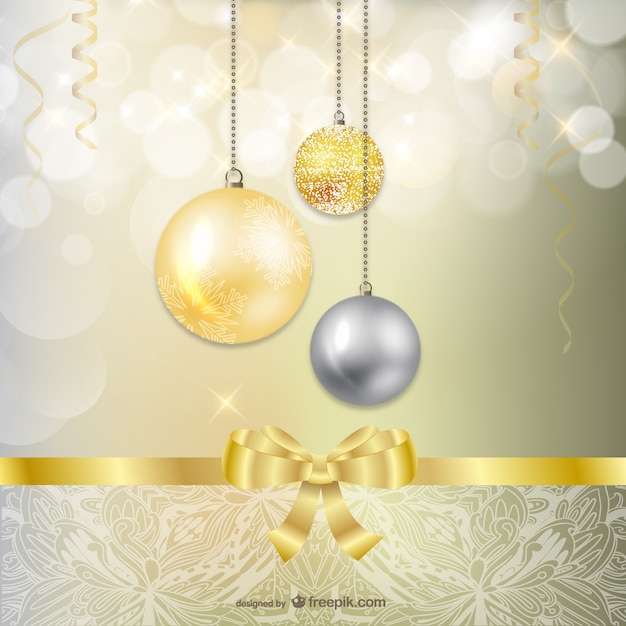 Golden and silver Christmas baubles