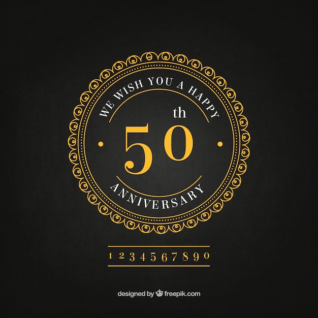 Download Golden anniversary elegant background | Free Vector