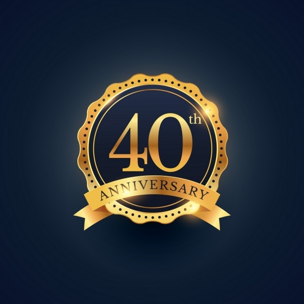 golden-badge-for-the-40th-anniversary-vector-free-download