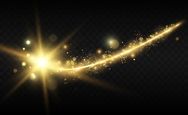 Premium Vector Golden Bright Star Light Effect Bright Star Beautiful Light To Illustrate