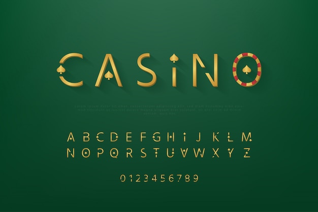 playing card casino fonts
