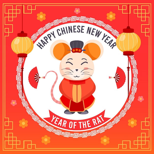 Free Vector | Golden chinese new year concept