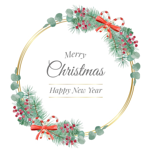 Premium Vector | Golden christmas frame merry christmas