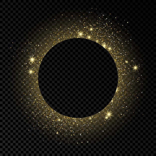 Золотые круги на черном фоне